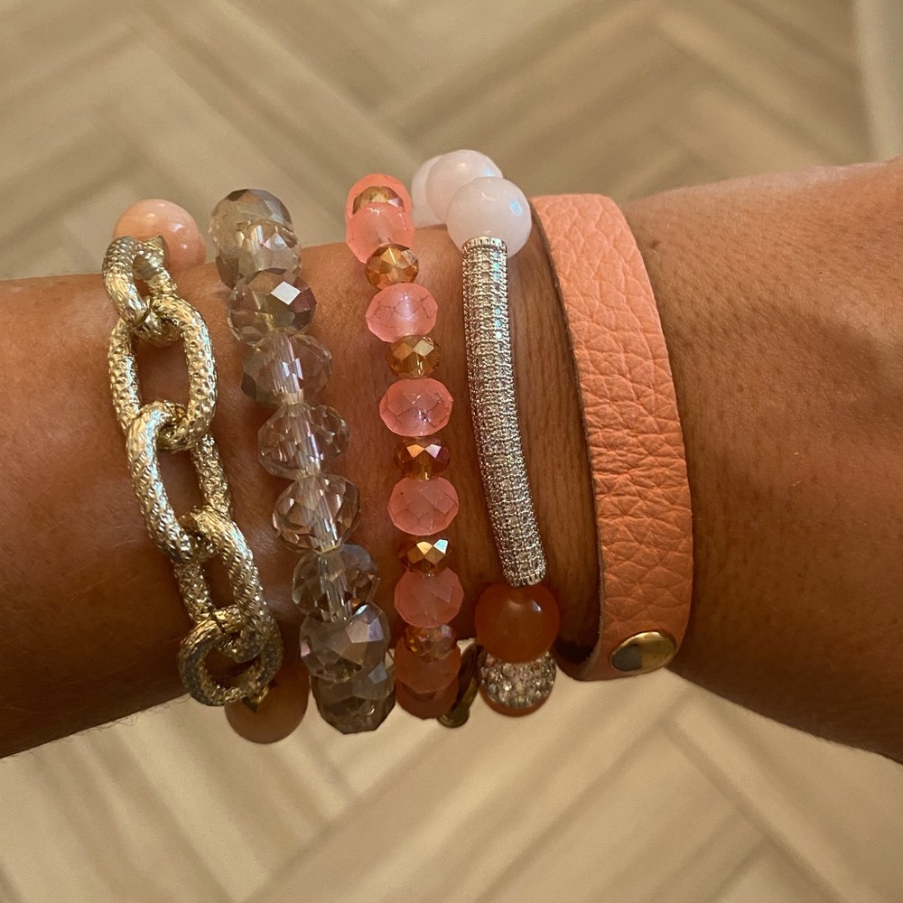 5 Erimish coral  matching bracelets